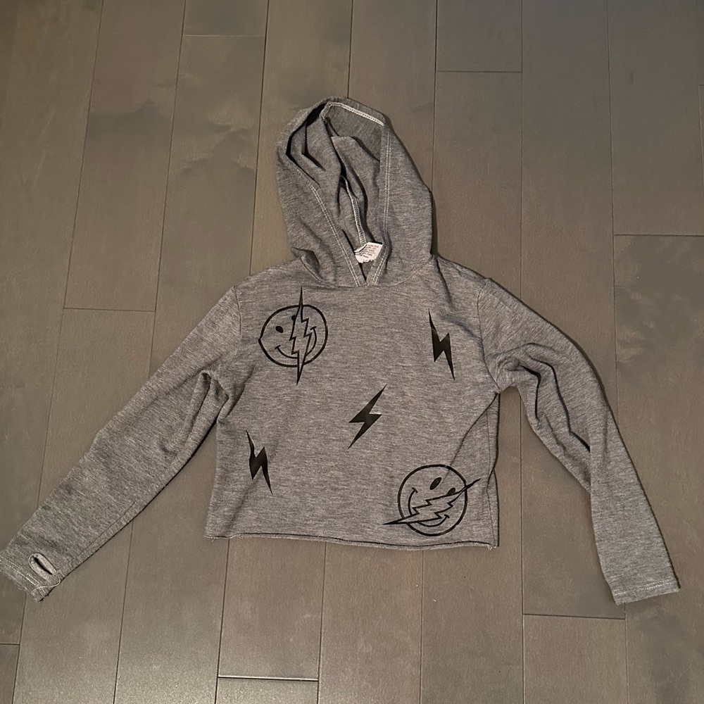 Firehouse girls smiley bolt hooded sweatshirt